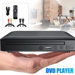 2026 DVD Player for TV, Region Free DVD Players for TV,Slim Mini DVD Play, Black