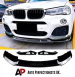 For BMW X3 F25 Gloss Black Front Splitter Spoiler Lip M Sport Body Kit 2010-2017