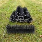 Black Drain & Gutter Brush Downpipe Leaf Guard Protection Plugs (30cm) Set of 8