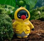 Raincoat Pingu Penguin Official Plush Keychain (Korea Limited)