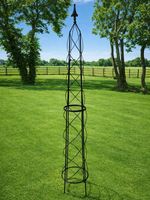 Metal Garden Obelisk Climbing Plant Support Frame Deluxe 200cm high Black