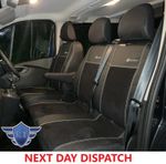 Tailored Seat Cover For Renault Trafic Crew Cab 2016-2025 Leather & Alicante