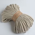Bilibag Factory 9mm Premium Braided Cotton Cord - Beige - 100m