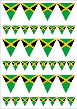 10 20 50 100M Jamaican Independence Day Jamaica Caribbean Flags Bunting