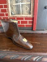 Treen Table Snuff Box Mahogany Coral Bone Inlay Brass Studs Georgian Antique