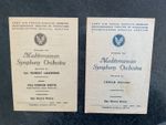 WW2 AAFSC/MTO Naples, Italy 1945 - 2 x Concert Programmes March 15 & 22, 1945
