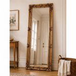 UK Antique Gold Tall Ornate Dressing Wall Mirror - 142cm x 47cm Luxury Design
