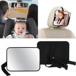 Baby Car Mirror For Back Seat Adjustable Detachable Wide View Child Safety