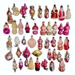Vintage Christmas Ornaments Retro Decorations Xmas Tree  Glass Old  Soviet USSR