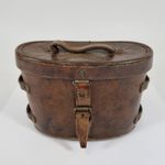Antique Military Leather Binoculars Case 17cm Wide