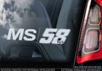Marco Simoncelli MS58 - Car Window Sticker - Ciao Sic MS 58 Sign Decal - V05