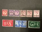GB QEII WILDING & COMM STAMPS WITH BAHRAIN OVERPRINTS IN MINT  & USED CONDITION