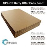 Brown Cardboard Corrugated Sheets Pads Divider Art Craft Board A5 A4 A3 A2 A1 A0