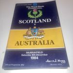 Scotland Rugby Union Programmes