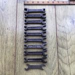 10 vintage BSA Classic Motor Bike Tool Kit Spanner’s.