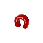 Pocket Size Red Alnico Horseshoe Magnet - 25.4mm x 28.5mm x 8mm - 1.5kg Pull