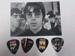 OASIS LIAM & NOEL GALLAGHER PLECTRUMS DOUBLE SIDED x 4 plectrums + A7 ART CARD