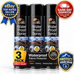 3 x Waterproof Spray Shoe & Fabric Protector Leather Suede Boots Repellent 300ml