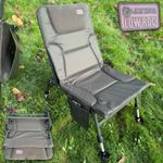 LIDSTERS LOW ROC CARP COARSE FISHING STURDY CHAIR MUD FEET PHONE POUCH PADDED