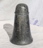 My Lady English Hand Hammered Pewter Sugar Shaker 1726. Vintage Mid century.