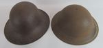Vintage Two Rusted Army Helmets For History Display Collectable Purposes