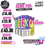 Lost Mary BM6000 Refill Pods Prefilled - MINIMUM ORDER 3PCS