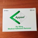 Appeel Medical Adhesive Remover Wipe 30 Pack No Sting ref 3505