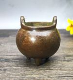 Japanese Collect Old Ancient bronze Exquisite Round incense burner