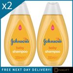 2 x JOHNSONS BABY SHAMPOO 300ML GENTLE HAIR WASH CLEANER MILD HYPOALLERGENIC NEW
