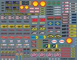 Various sponsors, water decals, 1:24, 1:32 1:43, 1:64, diorama, custom 