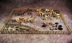 Vintage Lead Toy  Britains Home Farm Series 107 pieces Farm Animals and Fences.