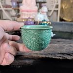 Chinese Jingdezhen Porcelain Longquan Celadon Double Dragon Ceramic Teacup