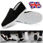 Adults Martial Arts Karat Kung Fu Shoes Slippers Tai Chi Pumps Cotton Sole UK