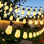 400FT Garden Fairy Lights Mains Powered LED ST38 Bulbs Outdoor Festoon Lighting