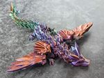 Articulated Winged Crystal Dragon. Large high quality 3D printed fidget / stim