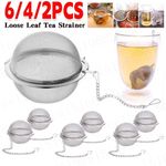 2 Pack Tea Ball Strainer – Stainless Steel Mesh Infuser for Loose Leaf Tea & Her