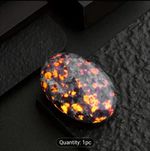 Natural Yooperlite Palm Stone Glow Under UV Fluorescent Sodalite Healing Crystal