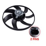 Radiator Fan for Vauxhall Meriva Mk II B Wheel 1.4 Petrol 2010- 2 Pin Plug Black