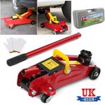 2 Ton Tonne Hydraulic Trolley Floor Jack With Plastic Storage Carry Case Car Van