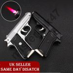 Lighter Jet Flame Rifle/Gun Walther PPK Cigarette Cigar Pipe BBQ Gift Military