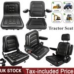 8 Types Waterproof Universal Seat Adjustable Tractor Forklift Dumper Seat Black