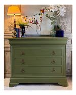French Painted Chest Of Drawers  In Bancha By Farrow & Ball