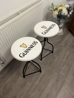 Bar Stools X2 Guinness Logo Painted On   St  Patrick’s day 