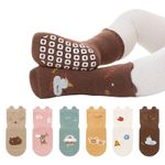 2 Pairs Cartoon Newborn Socks Kids Anti-slip Socks Boy Cotton Baby Toddler Socks