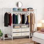 Heavy Duty Clothes Rail 350KG Load Clothes Garment Rack for Bedroom Open Wardrob