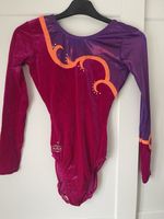 Milano Gymnastics Leotard Size 34 Age 13-15 Pink And Purple Long Sleeved