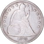 1873 $1 Seated Liberty Dollar ~ Fine Details