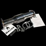 2.5" High Flow Sports Cat Replacement Pipe Stainless Steel 370mm VHT Coated