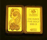 2024 Swiss 1oz 24k Gold Plated Bar Argor Heraeus - Lunar Year Of The Snake
