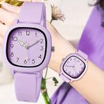 Silicone Women Watch Stainless Steel Ladies Watches Quartz Wristwatches